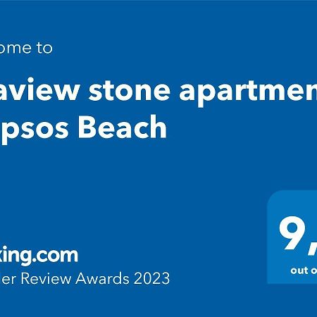 Seaview Stone Apartment In Ipsos Beach Buitenkant foto